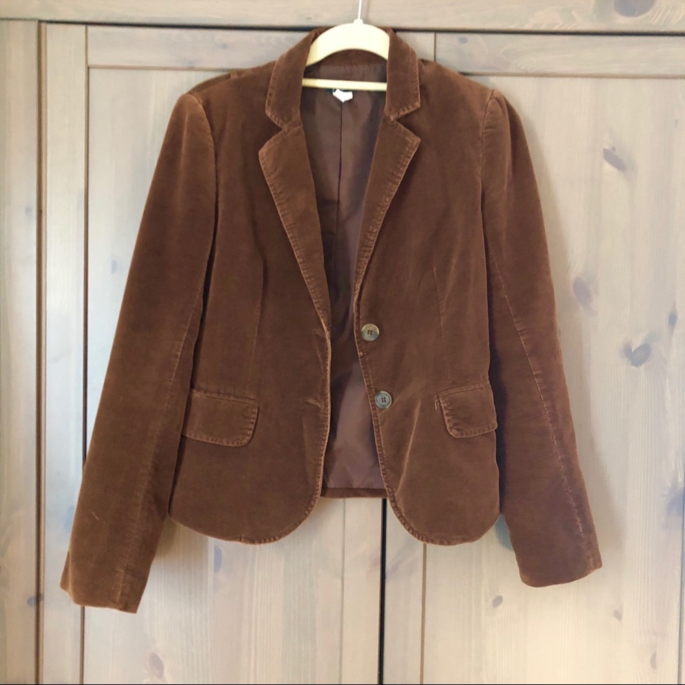 J. Crew Chestnut Brown Corduroy Blazer/Jacket